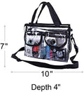 Clear Game Changer bag PVC Toiletry Bag 10 inch x 8 inch x 4 inch 4 External Pockets for Toiletries Adjustable Strap - Bagsko.com