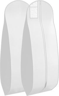Wedding Dress Garment Bag 16 inch Gusseted, for Long Puffy Gowns, Clear Vinyl Pouch for Labeling - Bagsko.com