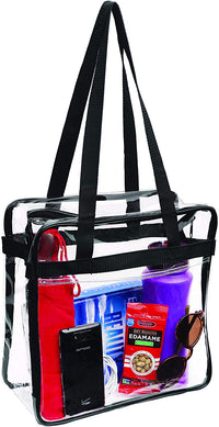 Clear Tote Bags for Work, Beach, Stadium, Security Approved With Zipper Closure - Bags for less us