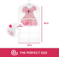 Clear Dance Costume Garment Bag 22 inch x 40 inch x 4 Inch  With 5 Pockets - Bagsko.com
