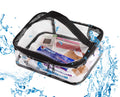 Clear Travel Cosmetic Bag Makeup Pouch, Train Case Organizer with Top Handle Large - Bags for less us
