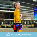 Clear Bag, Stadium Approved With Zipper Closure And Front Pocket, Adjustable Shoulder Strap - Bagsko.com