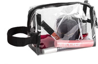 Clear Compact Cosmetic Pouch for Makeup,with Handle - Bagsko.com