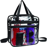 Clear Bag, Stadium Approved With Zipper Closure And Front Pocket, Adjustable Shoulder Strap - Bagsko.com