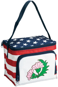 [Set Of 2] USA Patriots Insulated Cooler Bag 6-Can Capacity 8.5"W x 6"H x 6"G (4078)