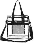 Bags for Less Clear Tote Stadium Approved with Adjustable Shoulder Straps and Mesh Pockets - Bags for less us