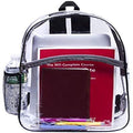 Clear Backpack Security Approved Bookbag  with Black Trim - Bagsko.com