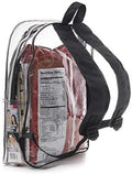 Vinyl Security Clear Bag Stadium Approved Lunch Transparent Backpack Bookbag Travel Rucksack with Black Trim - Bags for less us