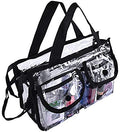 Clear Game Changer bag PVC Toiletry Bag 10 inch x 8 inch x 4 inch 4 External Pockets for Toiletries Adjustable Strap - Bagsko.com