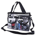 Clear Game Changer bag PVC Toiletry Bag 10 inch x 8 inch x 4 inch 4 External Pockets for Toiletries Adjustable Strap - Bagsko.com