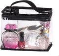 Clear Travel Train Bag for Lunch Case Carry On or Cosmetics Makeup Toiletries with Top Handle Large - Bagsko.com