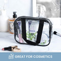 Small Clear Handbag Purse Great for Work, Events, Makeup, Cosmetics NFL Stadium Approved Sturdy Transparent - Bags for less us