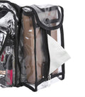 Clear Makeup Organizer PVC Toiletry Bag 21 inch x 11 inch x 7 inch, 4 External Pockets for Toiletries Adjustable Strap - Bagsko.com