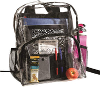 Clear Backpack Security Approved - Reinforced Straps & Front Accessory Pocket - Bags for less us