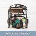 Clear Backpack Security Approved - Reinforced Straps & Front Accessory Pocket - Bags for less us