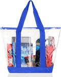 Clear Tote Bags for Work, Beach, Stadium, Security Approved With Zipper Closure - Bags for less us