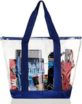 Clear Tote Bags for Work, Beach, Stadium, Security Approved With Zipper Closure - Bags for less us