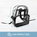 Clear Backpack Security Approved - Reinforced Straps & Front Accessory Pocket 12.5" x 5" x 13" - Bagsko.com