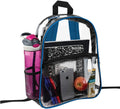 Clear Backpack Security Approved - Reinforced Straps & Front Accessory Pocket - Bags for less us