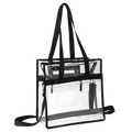 Clear Bag Stadium Approved Tote with Handles Double Zippers Adjustable Shoulder Straps Transparent for Men, Women and Kids - Bagsko.com