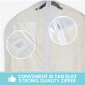 Wedding Dress Garment Bag 16 inch Gusseted, for Long Puffy Gowns, Clear Vinyl Pouch for Labeling - Bagsko.com