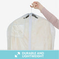 Wedding Dress Garment Bag 16 inch Gusseted, for Long Puffy Gowns, Clear Vinyl Pouch for Labeling - Bagsko.com