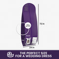 Wedding Dress Garment Bag 16 inch Gusseted, for Long Puffy Gowns, Clear Vinyl Pouch for Labeling - Bagsko.com