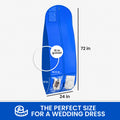 Wedding Dress Garment Bag 16 inch Gusseted, for Long Puffy Gowns, Clear Vinyl Pouch for Labeling - Bagsko.com