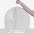 Wedding Dress Garment Bag 16 inch Gusseted, for Long Puffy Gowns, Clear Vinyl Pouch for Labeling - Bagsko.com